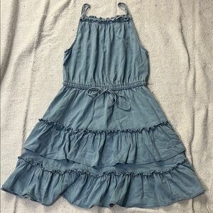 Bar III Light Blue Ruffled Mini Dress